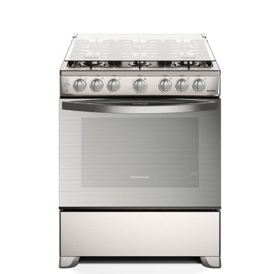 Estufa Horno Frigidaire Fkgn30c3fyi 30" Gas Inox 6q Coverlid