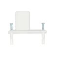 Soporte Closet Homse Hs45883 4/1 Pared Plastico Blanco T/tramo