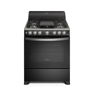 Estufa Horno Frigidaire Fkgn30c3fyb 30" Gas Negro 6q