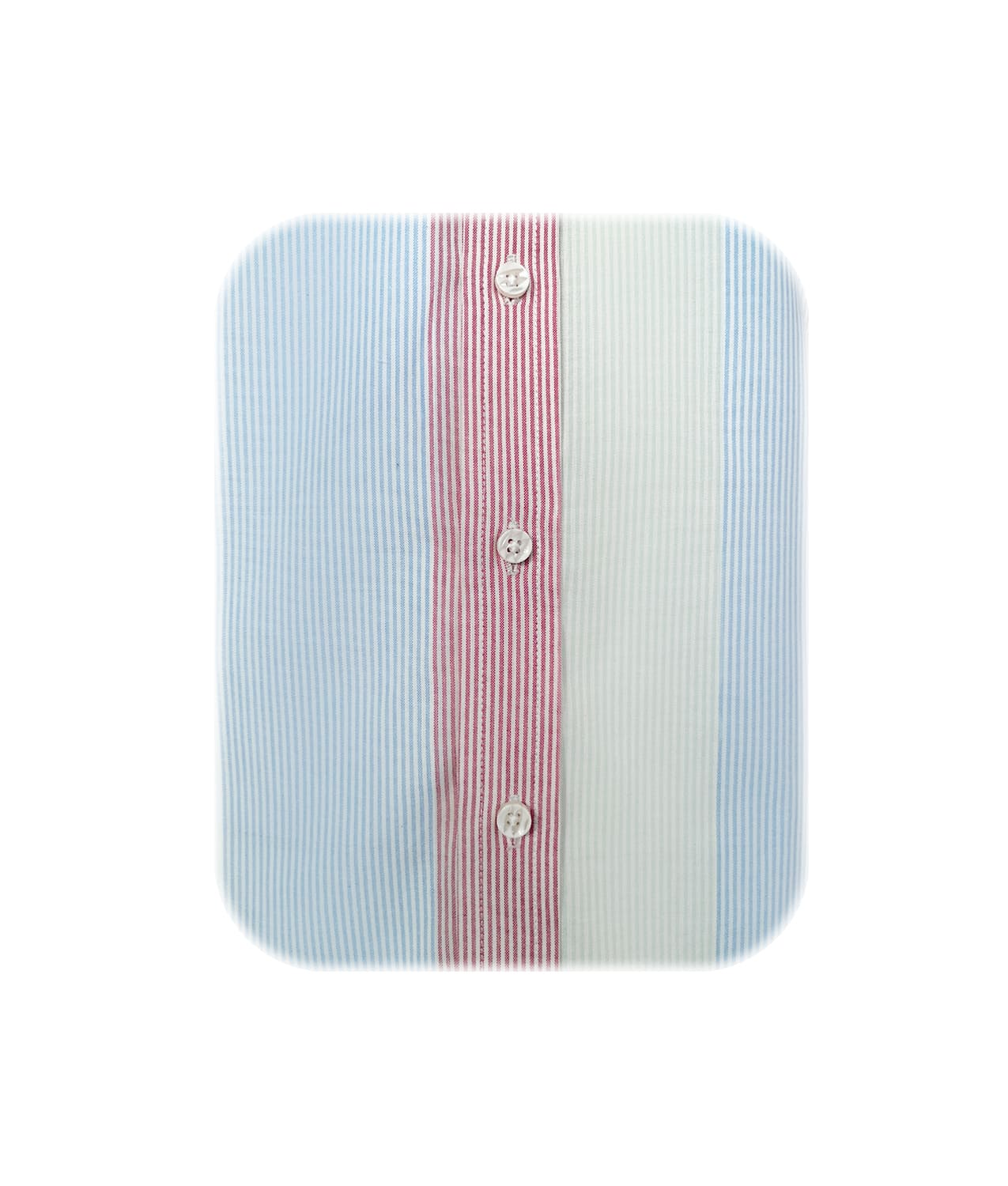 Camisa de rayas azul rojo y verde, manga larga Slim hombre XS a 10XL