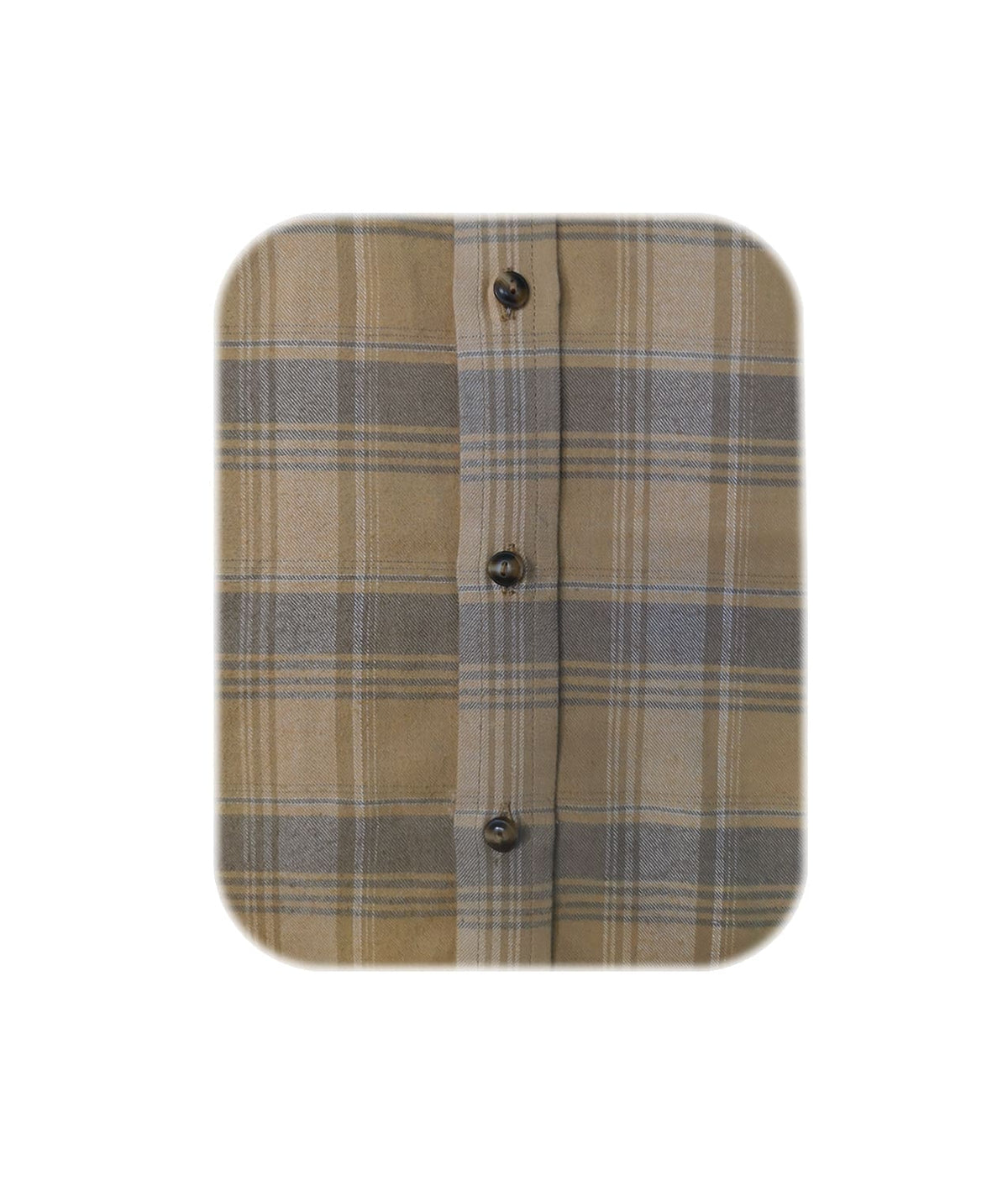 Camisa leñadora café de cuadros camel manga larga Slim hombre XS a 10XL