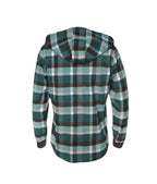 Camisa de cuadros leñadora verde con capota manga larga hombre XS a 10XL