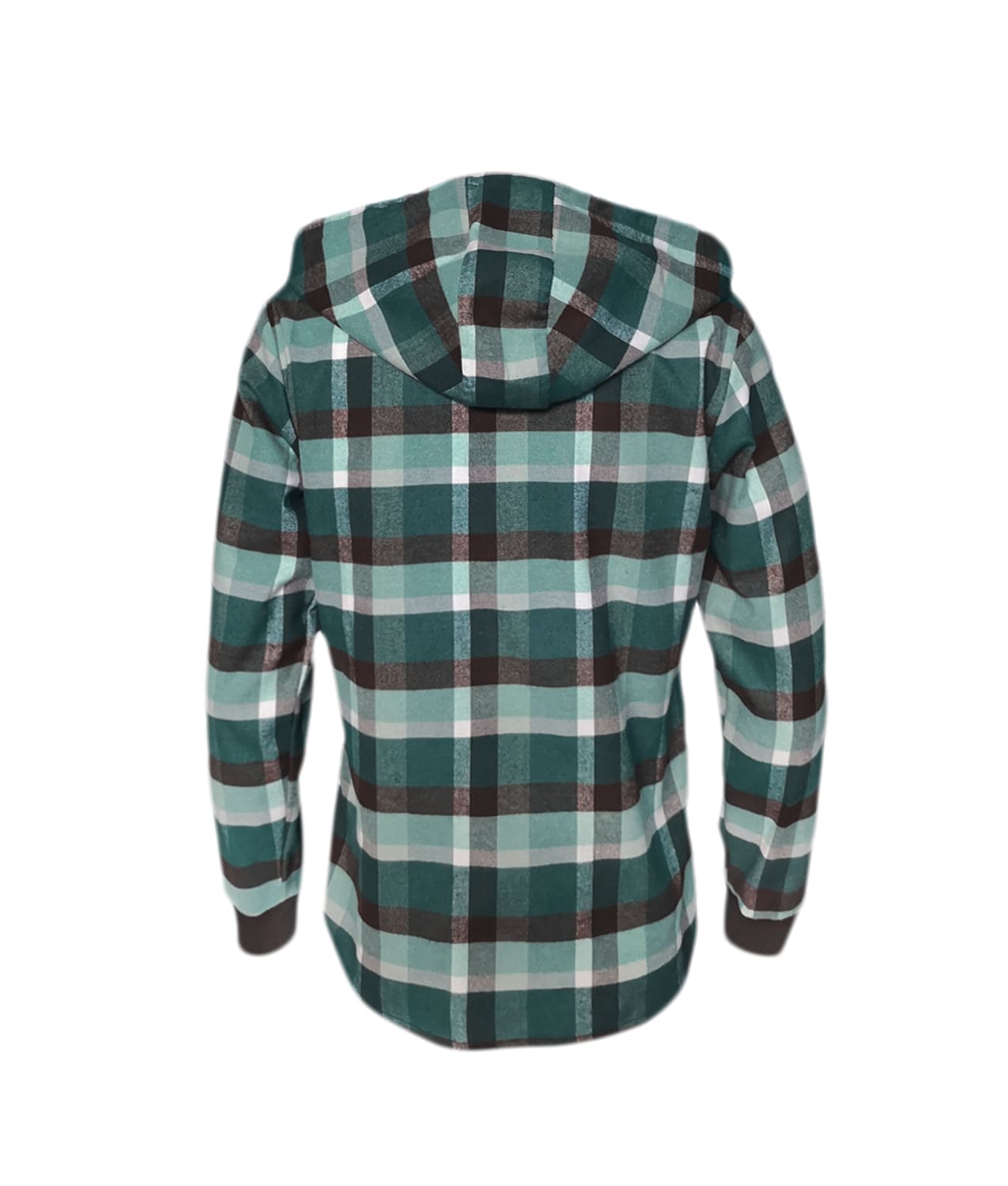 Camisa de cuadros leñadora verde con capota manga larga hombre XS a 10XL