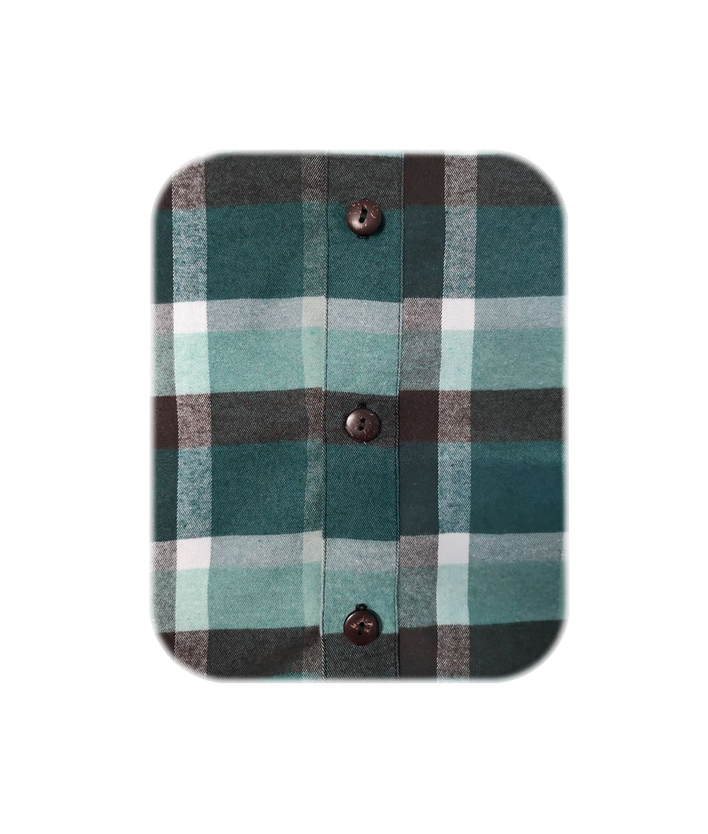 Camisa de cuadros leñadora verde con capota manga larga hombre XS a 10XL
