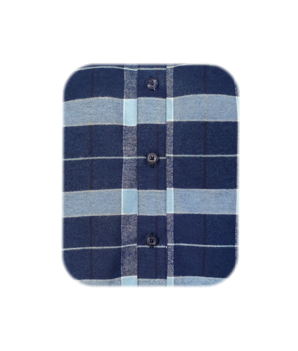Camisa leñadora azul con capota manga larga hombre XS a 10XL