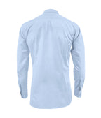 Camisa formal azul claro con iniciales manga larga hombre XS a 10XL