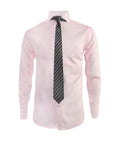 Camisa formal rosada cuello francés manga larga para hombre XS a 10XL