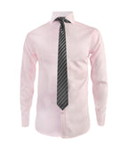Camisa formal rosada cuello francés manga larga para hombre XS a 10XL