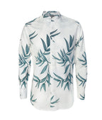Camisa playera marfil cuello nerú manga larga Slim hombre XS a 10XL