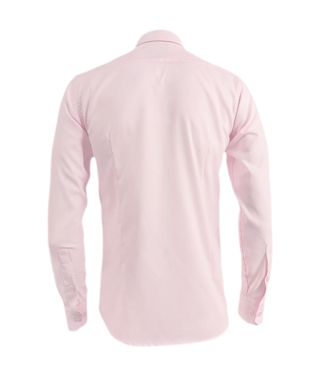 Camisa formal rosada cuello francés manga larga para hombre XS a 10XL