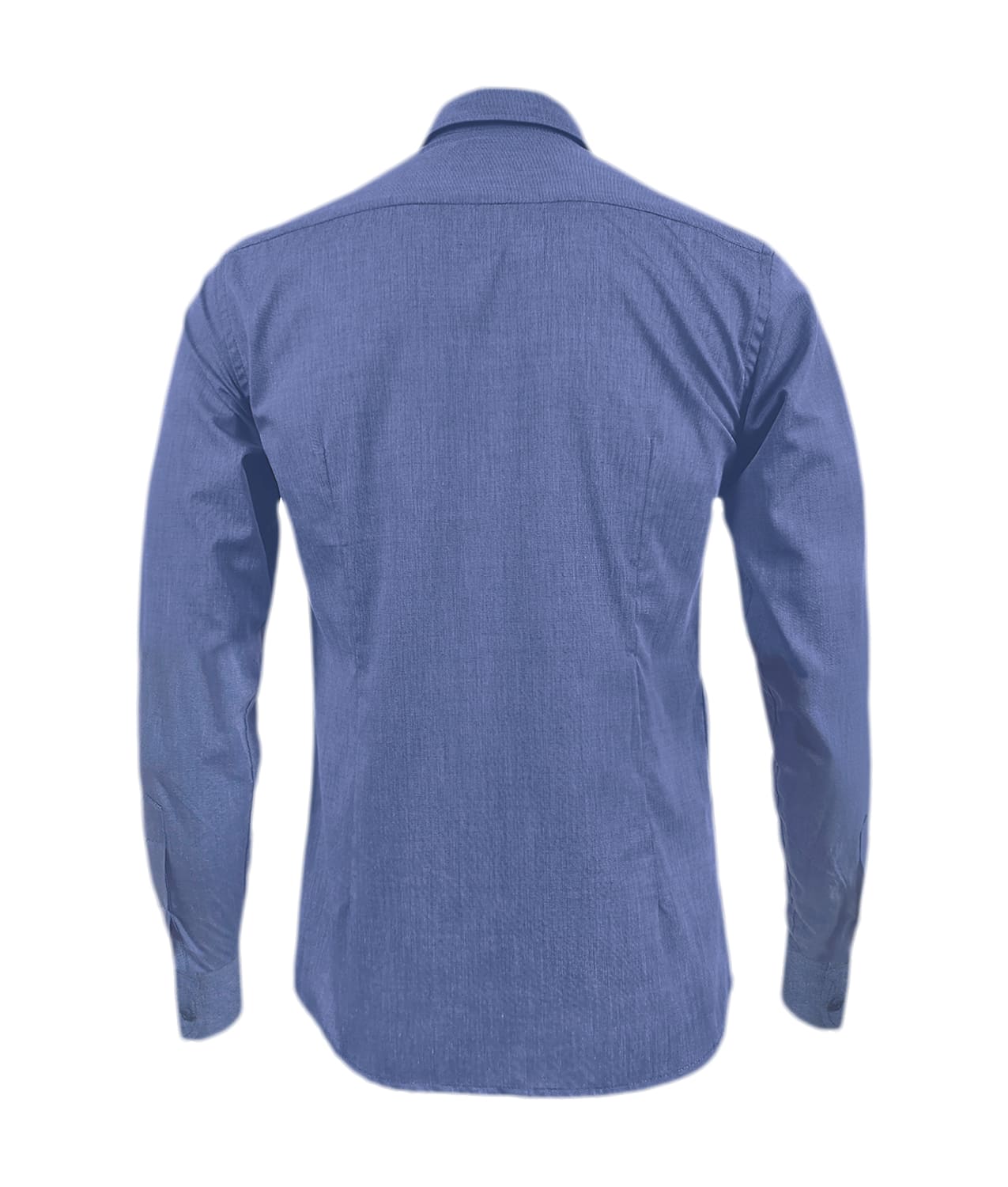 Camisa formal azul hortensia slim fit manga larga para hombre XS a 10XL
