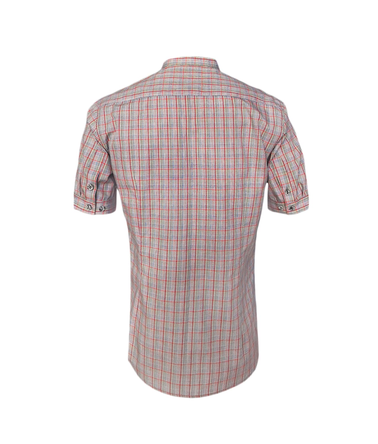 Camisa de cuadros rojos azul y amarillo manga corta XS a 10XL
