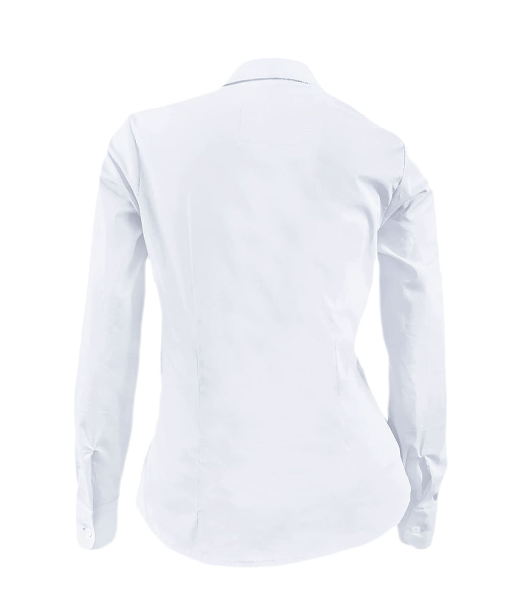 Camisa blusa blanca oficina formal manga larga mujer XS a 10XL