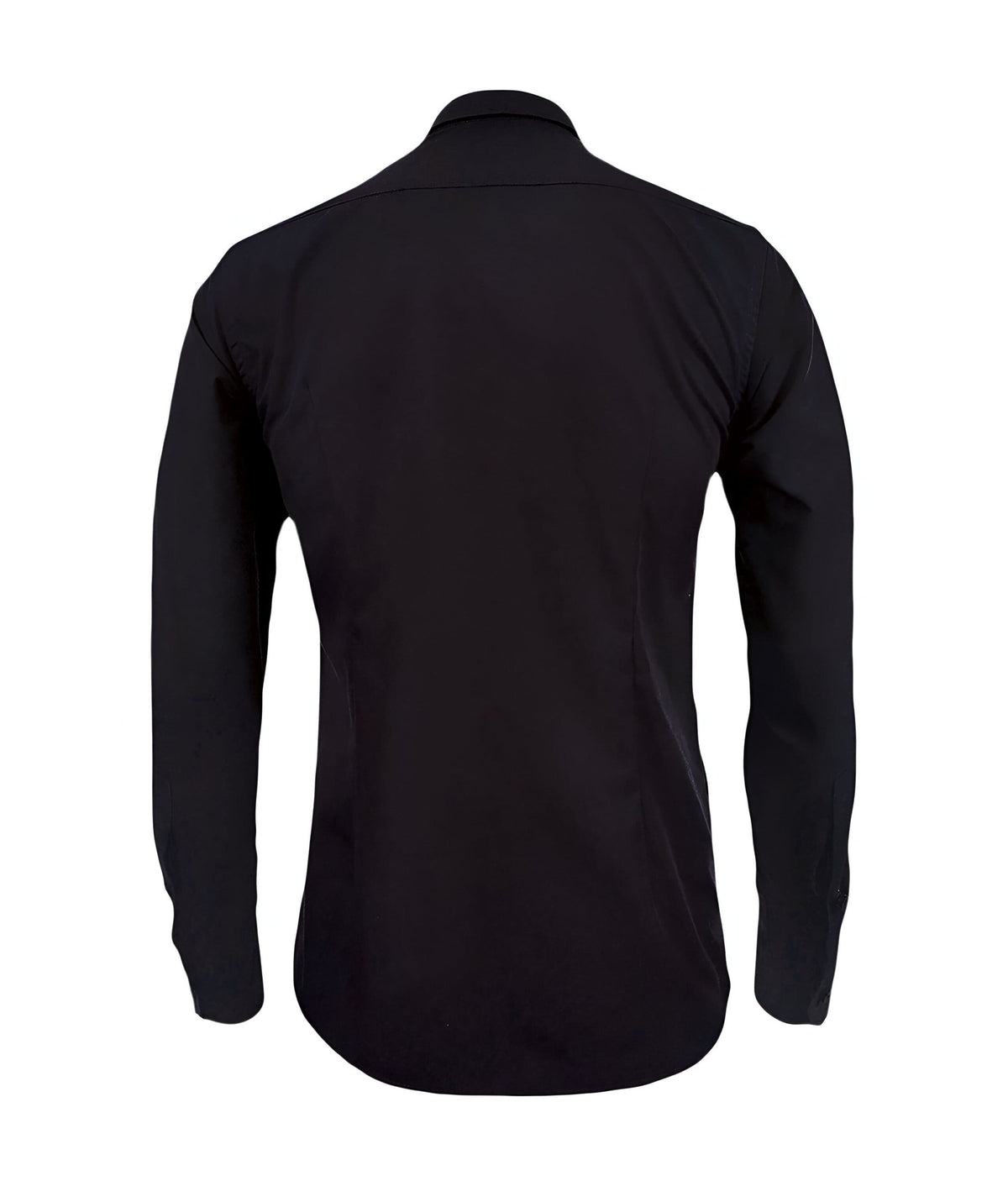Camisa formal negra en algodón manga larga slim para hombre XS a 10XL