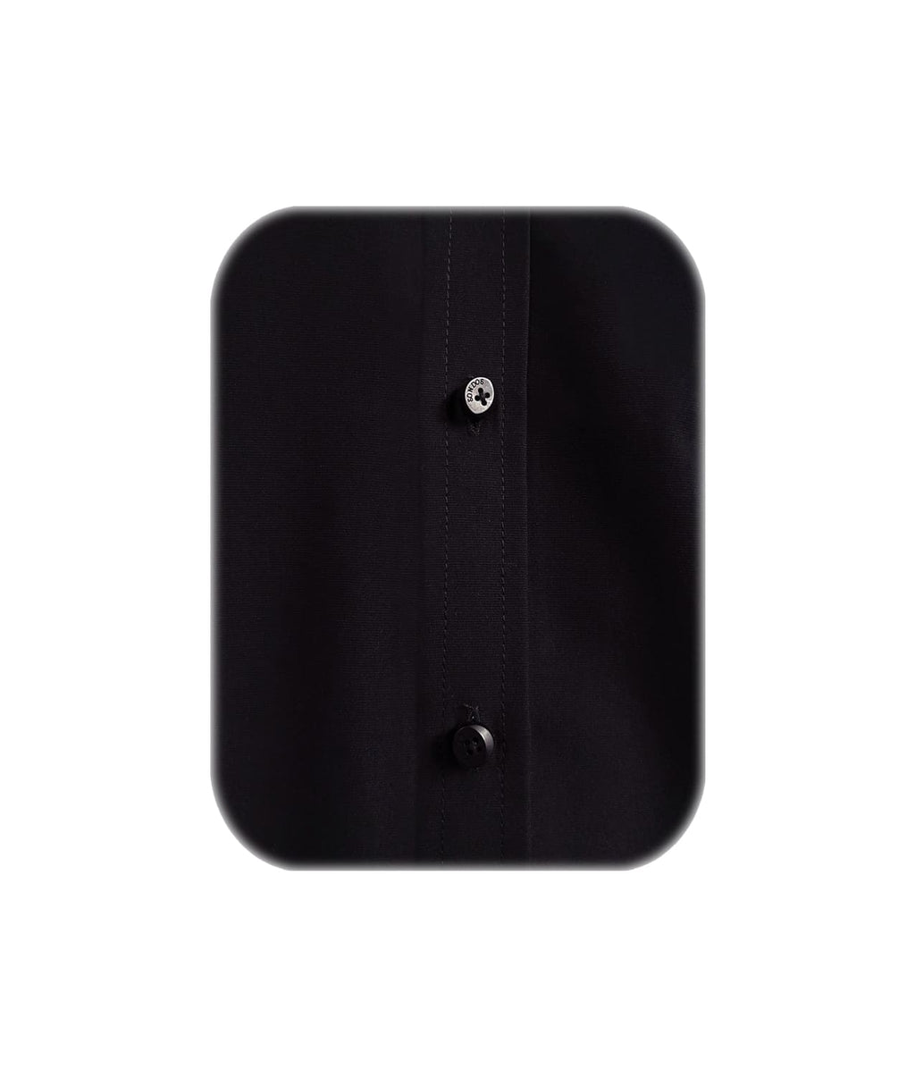 Camisa formal negra en algodón manga larga slim para hombre XS a 10XL