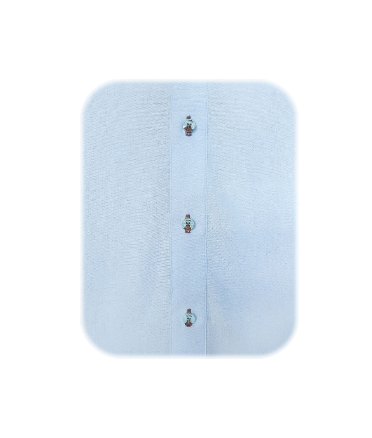 Camisa en lino azul claro con contraste ocasión manga larga hombre XS a 10XL