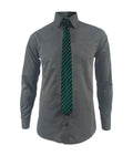 Camisa para corbata gris sin bolsillo manga larga hombre XS a 10XL