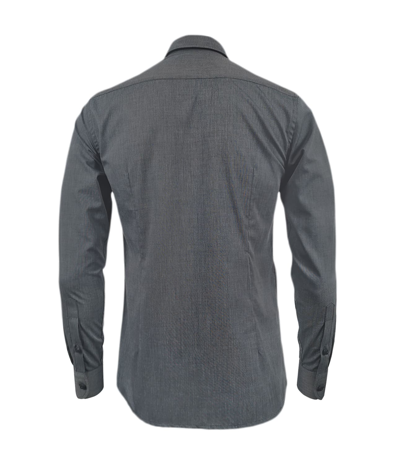 Camisa para corbata gris sin bolsillo manga larga hombre XS a 10XL