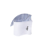 Camisa formal azul con rayas cuello y puños para mancornas blancos hombre XS a 10XL