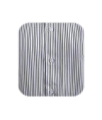 Camisa formal gris con rayas cuello y puños blancos slim fit para hombre XS a 10XL