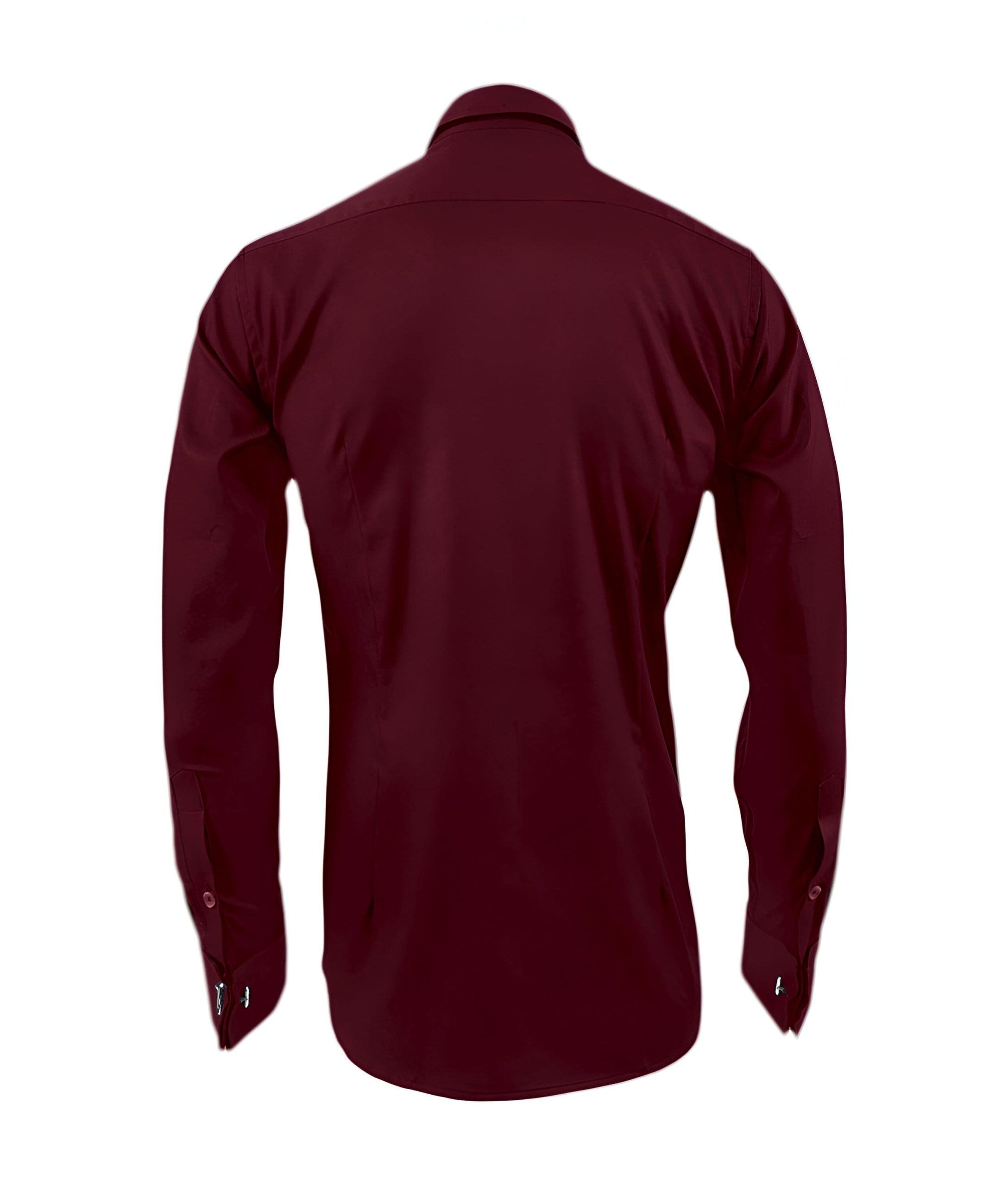Camisa formal vino tinto para mancornas manga larga hombre XS a 10XL