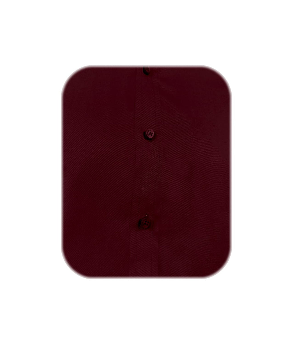 Camisa formal vino tinto para mancornas manga larga hombre XS a 10XL