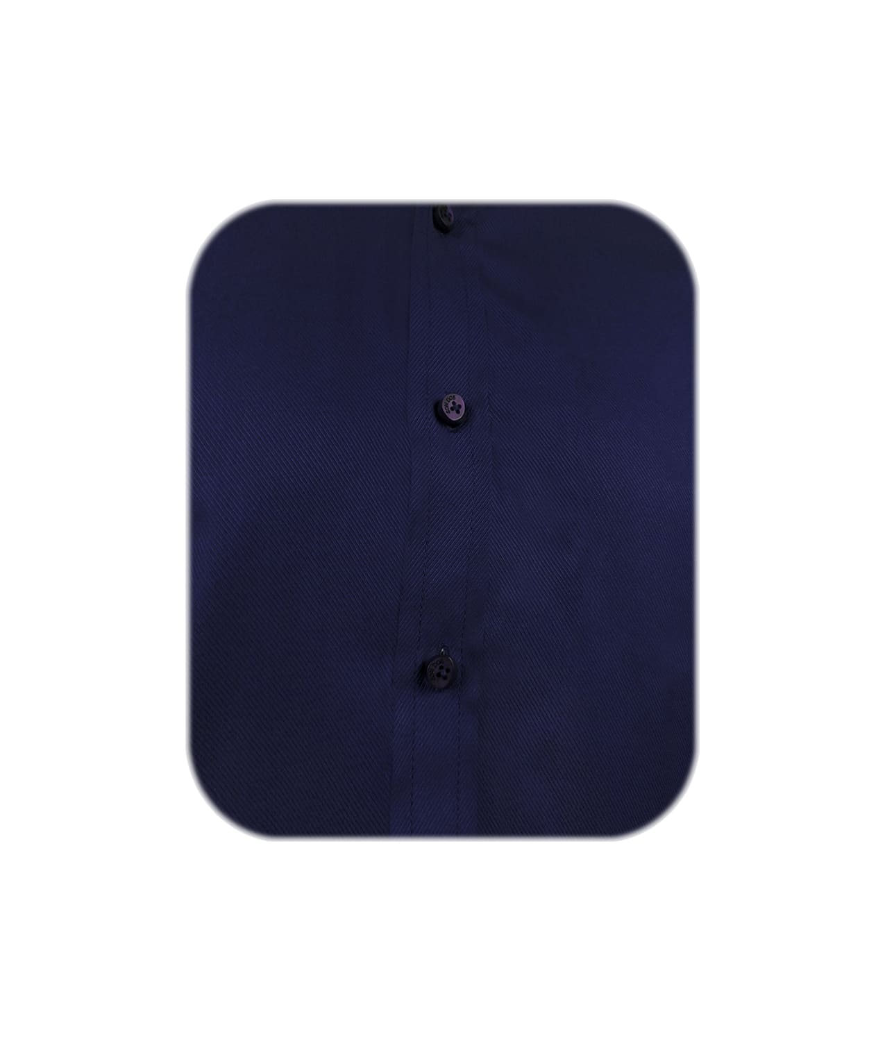 Camisa formal azul oscura puño mancornas manga larga hombre XS a 10XL