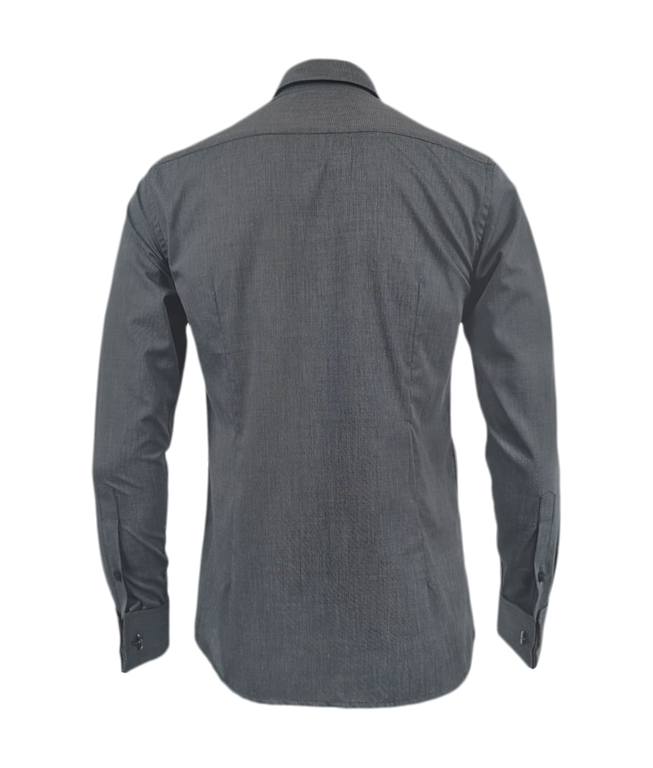 Camisa formal gris puño para mancornas manga larga hombre XS a 10XL