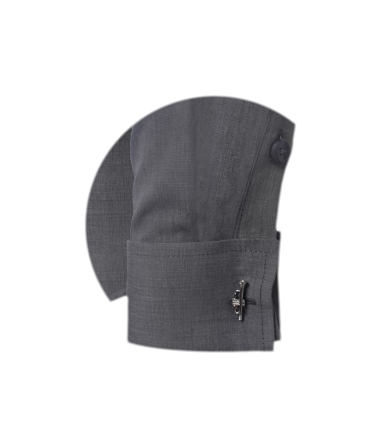 Camisa formal gris puño para mancornas manga larga hombre XS a 10XL