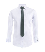 Camisa formal blanca puño para mancornas manga larga hombre XS a 10XL