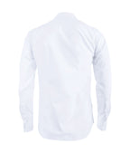Camisa guayabera blanca bordada sin bolsillos manga larga XS a 10XL