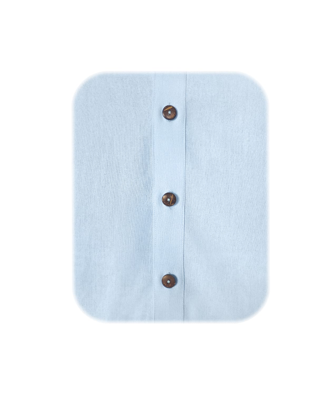 Camisa azul con capota amplia en 100% lino trabilla en manga larga hombre XS a 10XL