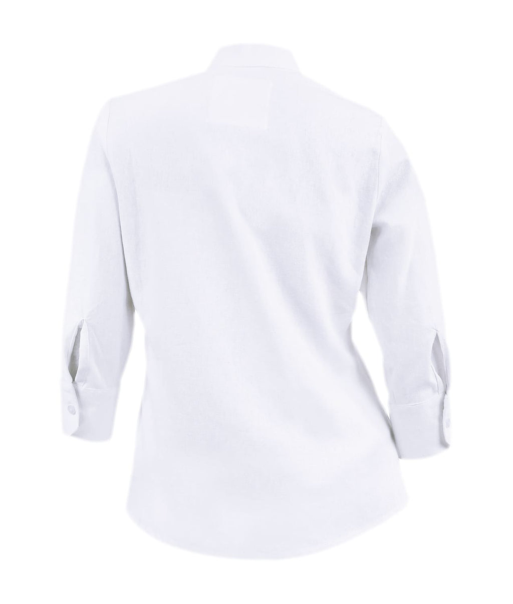 Camisa blusa lino blanca ocasión casual manga 3/4 para mujer XS a 10XL