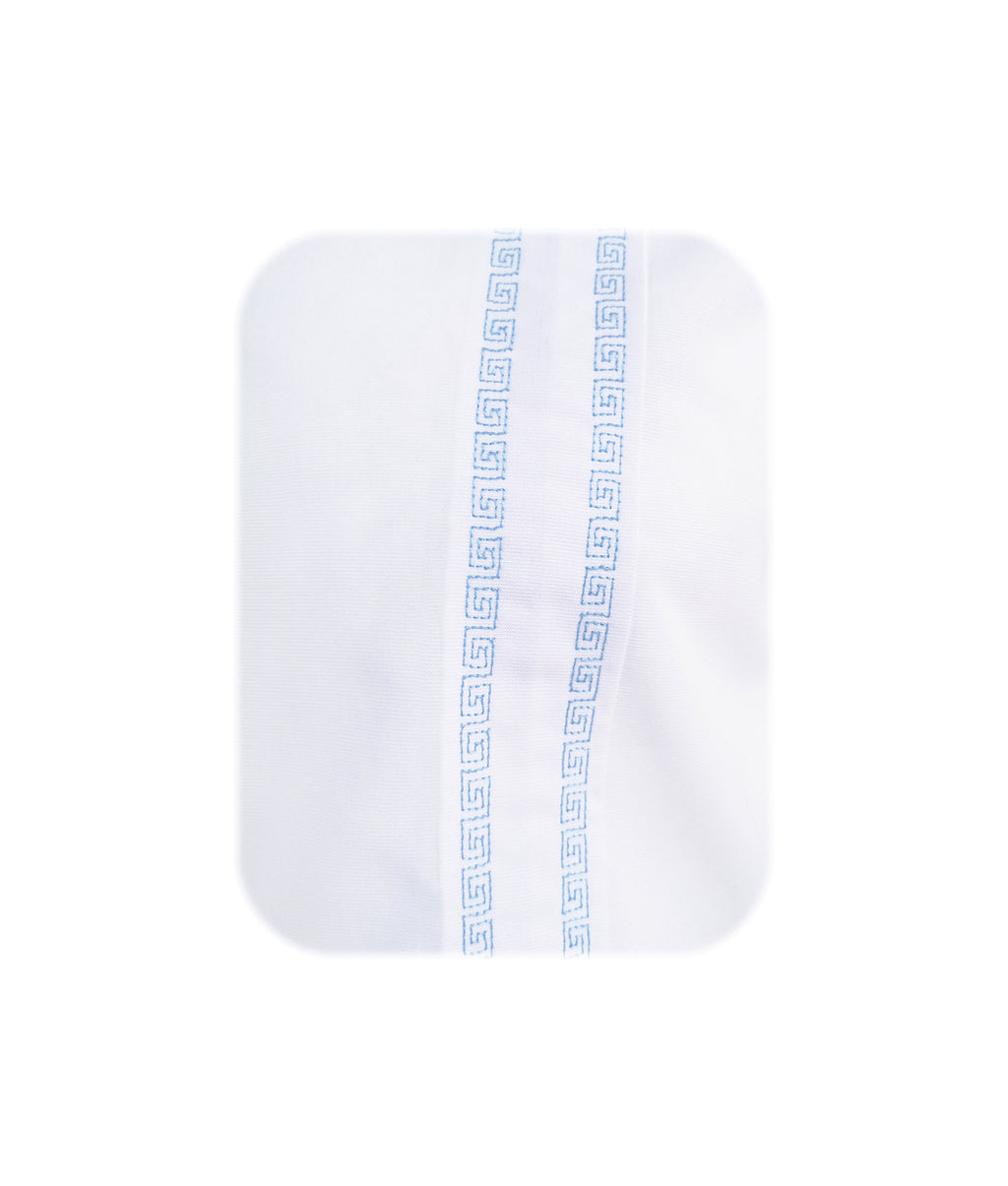 Camisa guayabera blanca bordada sin bolsillos manga larga XS a 10XL