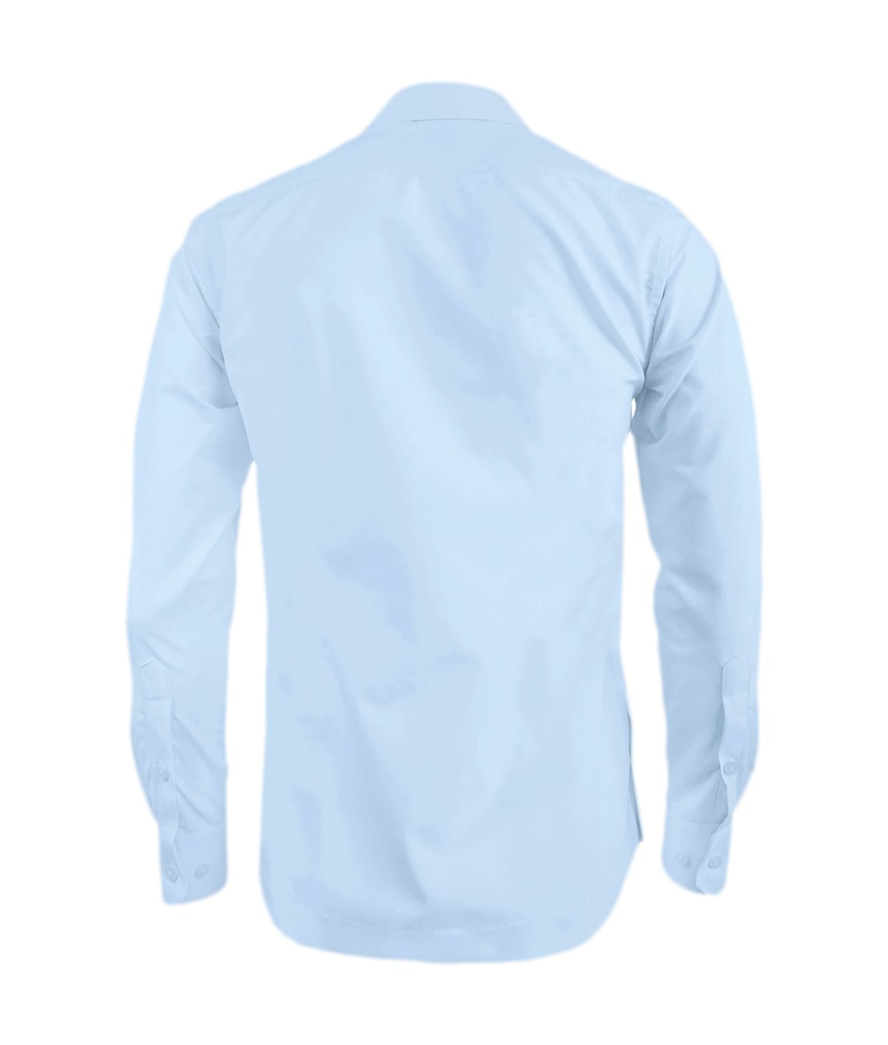 Camisa guayabera en algodon azul claro bordada sin bolsillos manga larga XS a 10XL