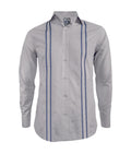 Camisa guayabera gris en algodón bordada sin bolsillos hombre XS a 10XL
