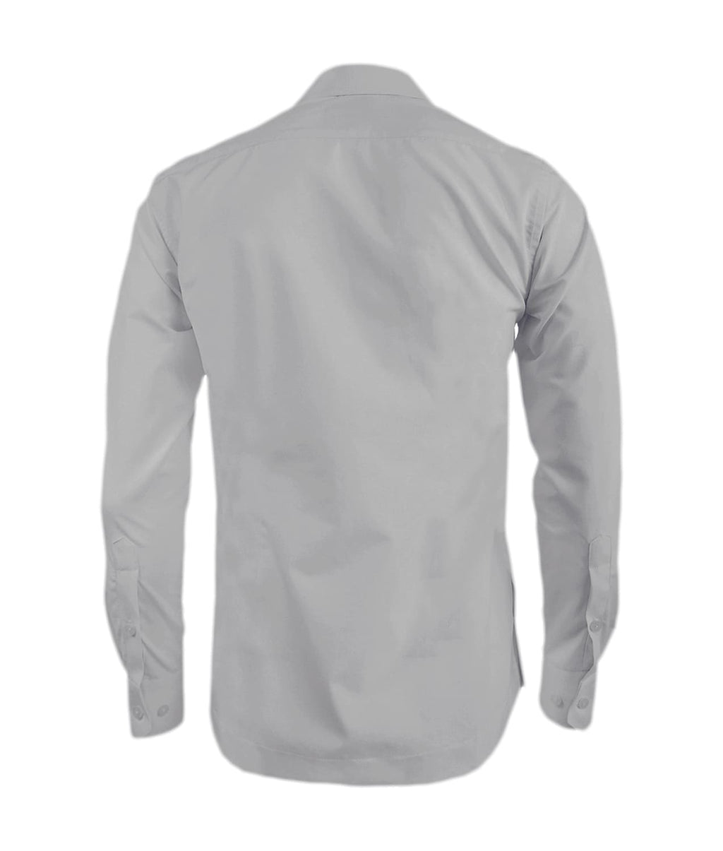 Camisa guayabera gris en algodón bordada sin bolsillos hombre XS a 10XL