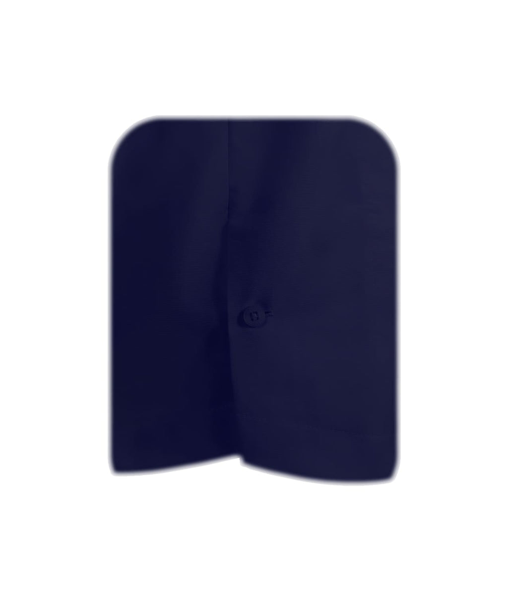 Camisa guayabera en algodón azul oscuro sin bolsillos bordada manga larga XS a 10XL
