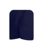 Camisa guayabera en algodón azul oscuro sin bolsillos bordada manga larga XS a 10XL
