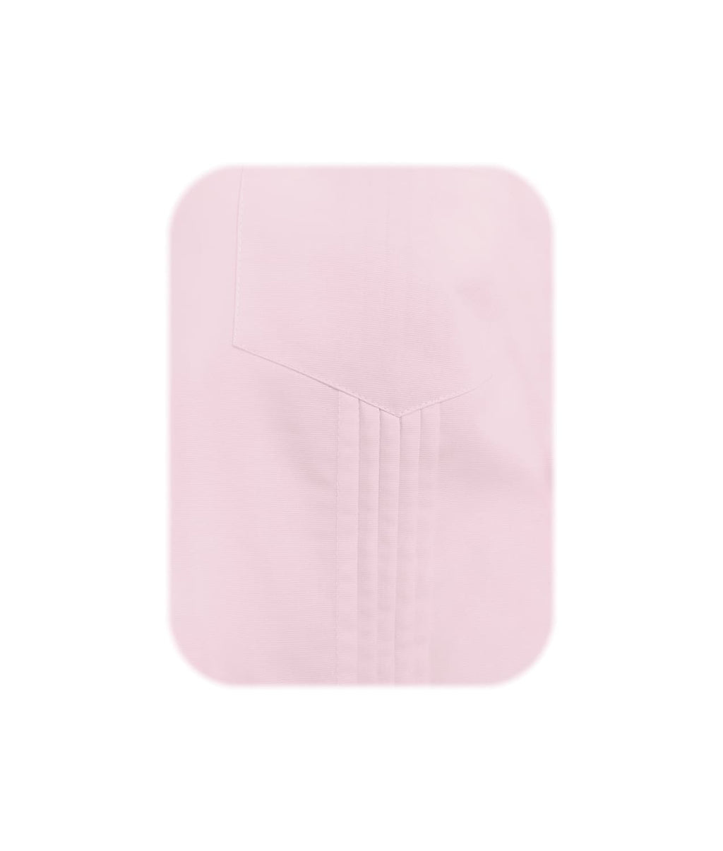 Guayabera alforzas rosado con 2 bolsillos manga larga hombre XS a 10XL