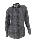 Camisa blusa gris estampado animal print manga larga mujer XS a 10XL