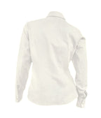Camisa blusa botones artesanales color marfil en 100% lino oficina mujer XS a 10XL