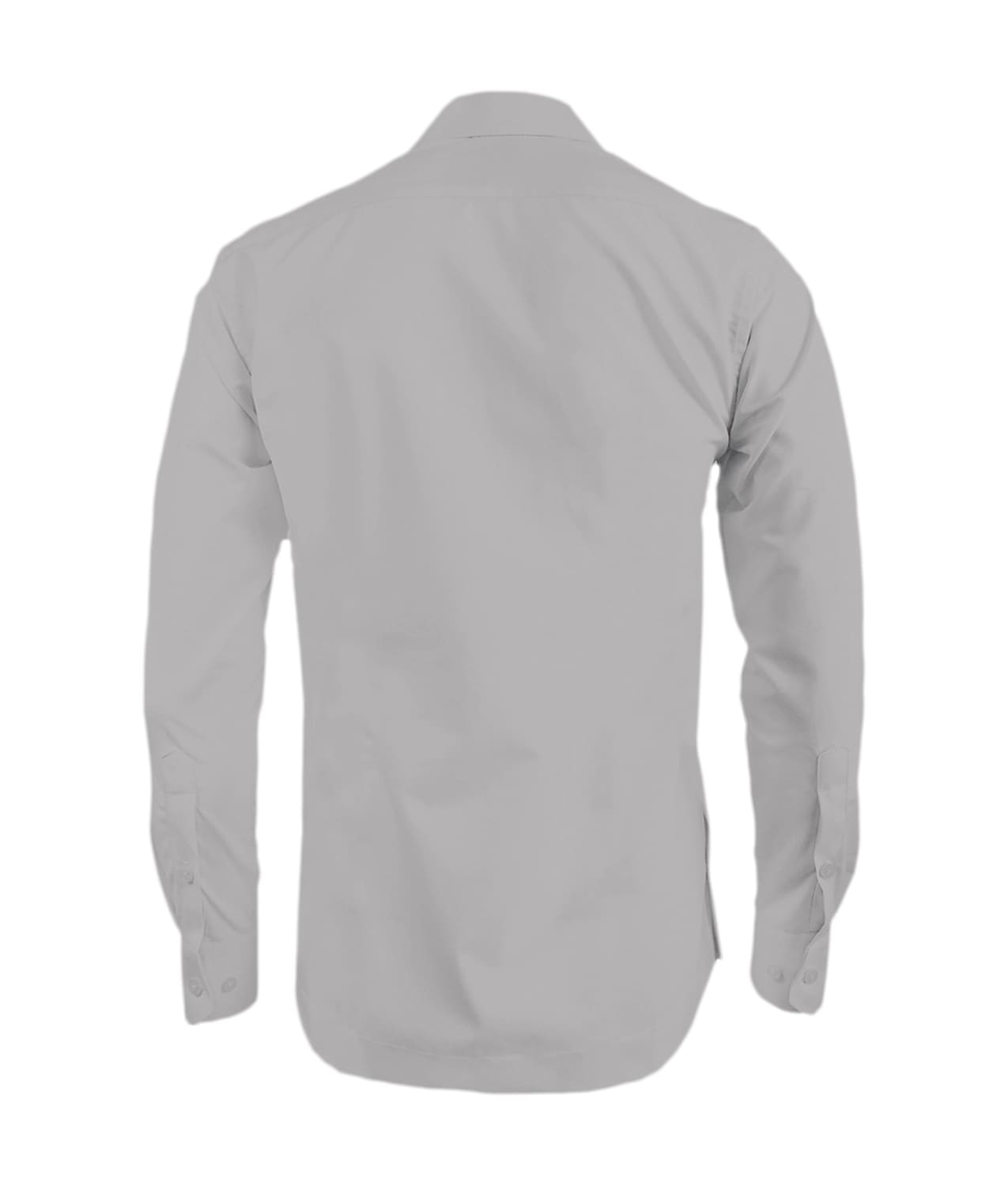 Guayabera alforzas gris claro con 2 bolsillos manga larga hombre XS a 10XL