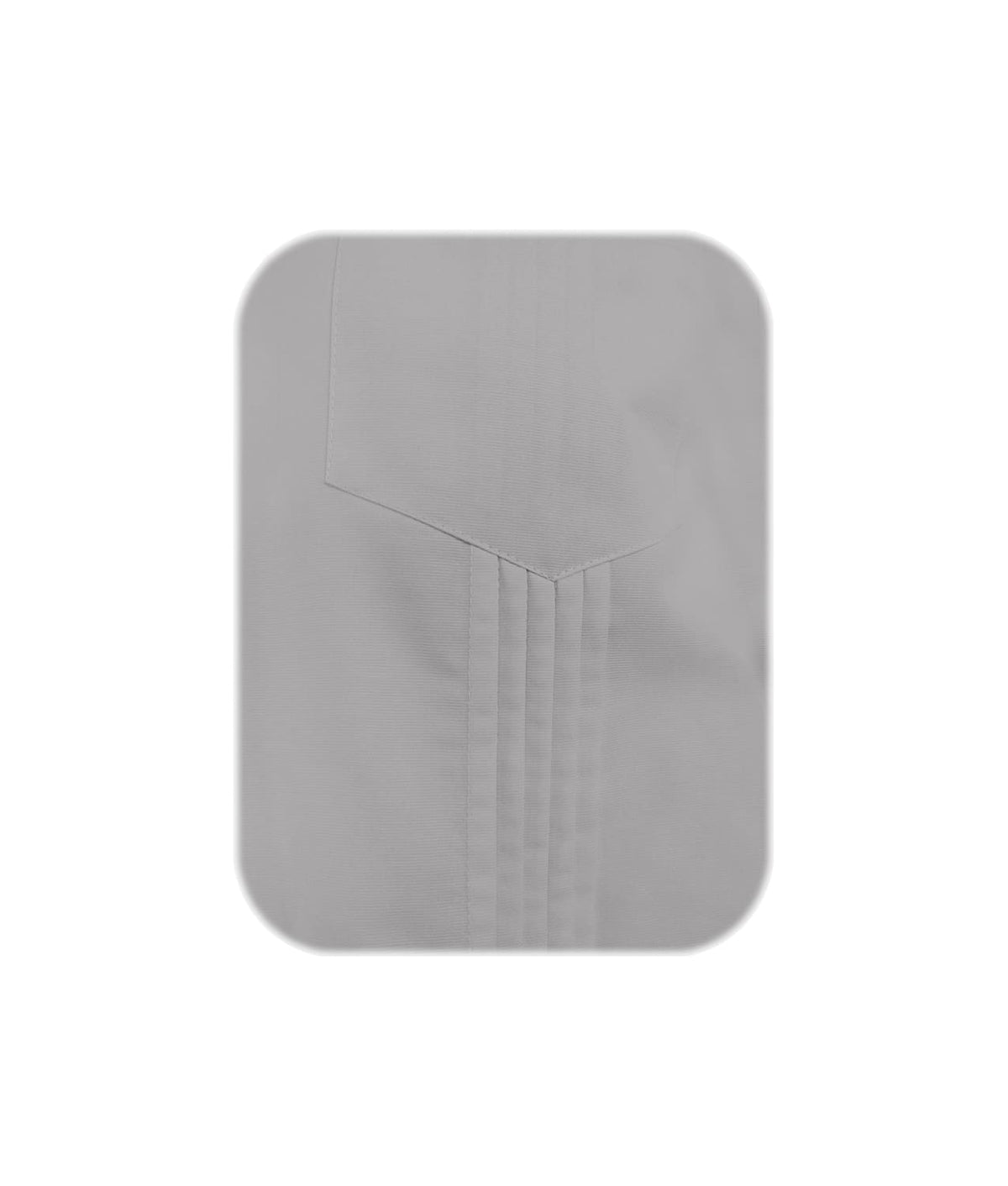 Guayabera alforzas gris claro con 2 bolsillos manga larga hombre XS a 10XL