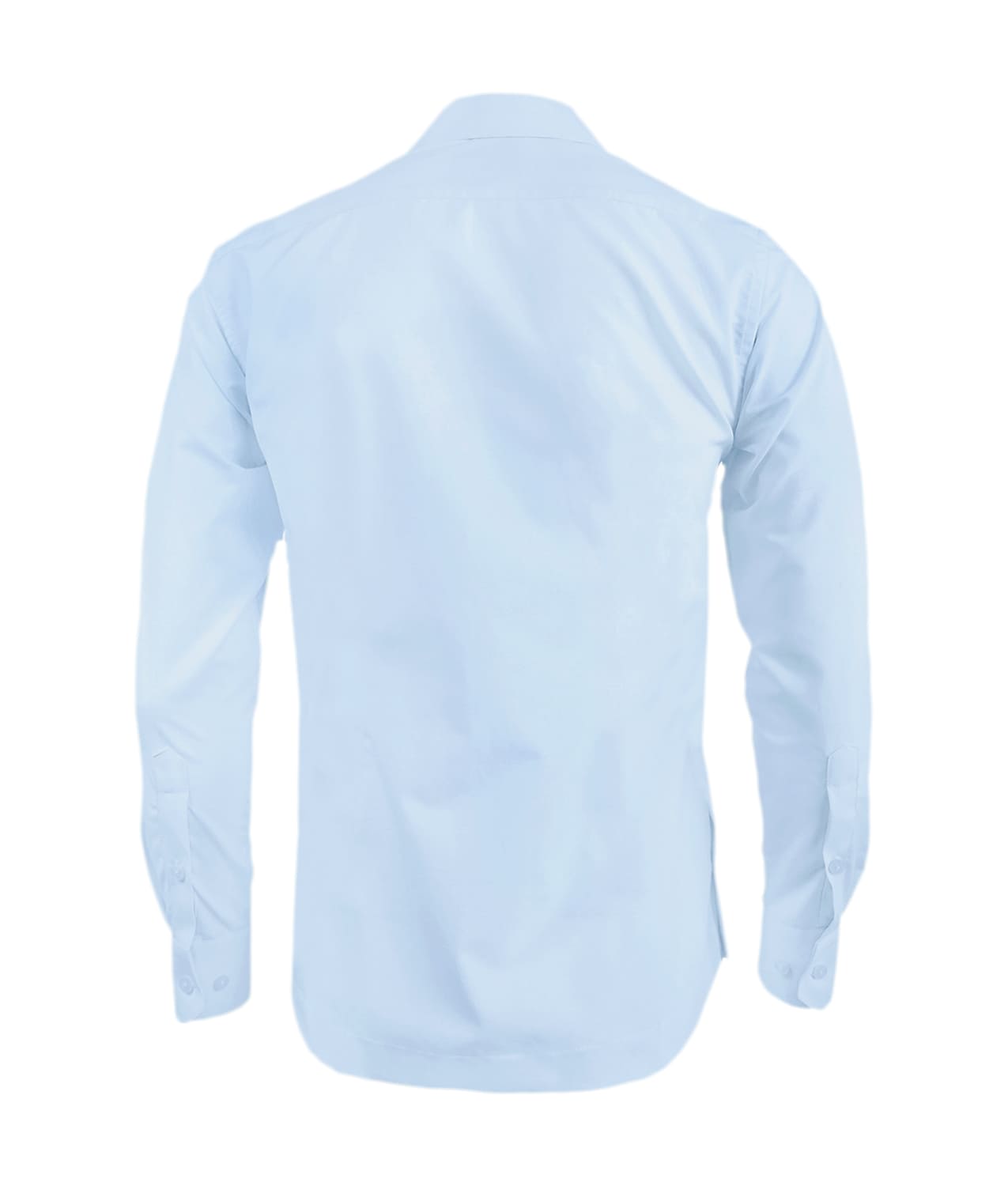 Guayabera alforzas azul claro con 2 bolsillos manga larga hombre XS a 10XL