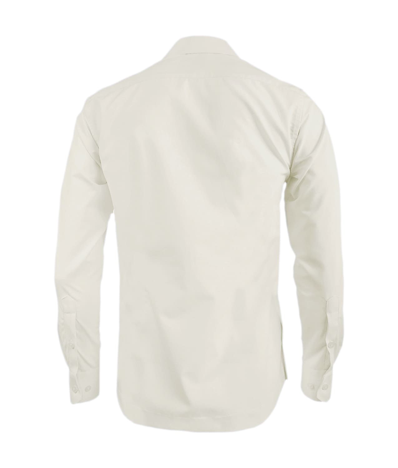 Guayabera alforzas marfil con 2 bolsillos manga larga hombre XS a 10XL