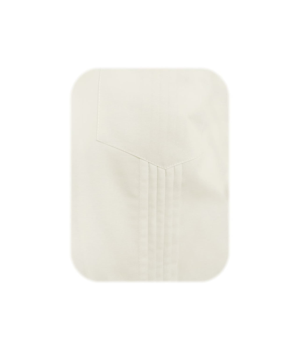 Guayabera alforzas marfil con 2 bolsillos manga larga hombre XS a 10XL