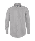 Guayabera alforzas gris claro con 2 bolsillos manga larga hombre XS a 10XL