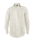 Guayabera alforzas marfil con 2 bolsillos manga larga hombre XS a 10XL