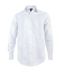 Camisa guayabera alforzas blanca con 2 bolsillos manga larga hombre XS a 10XL